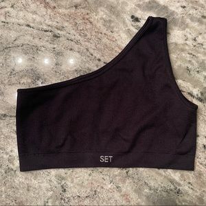 SetActive Ribbed one shoulder bra